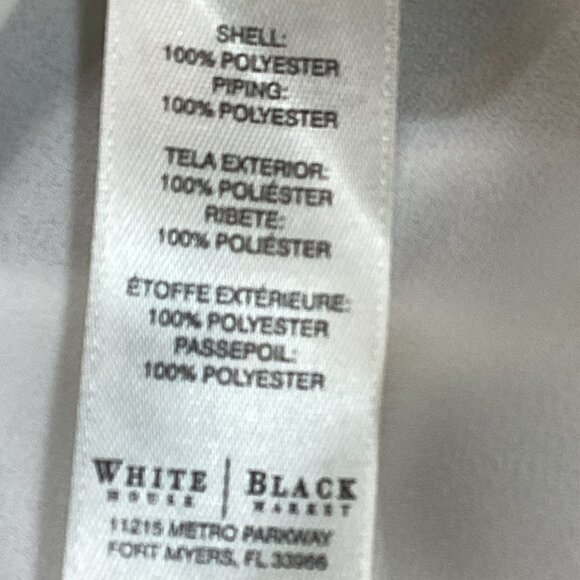 WHBM/White House Black Market Petal Back Tiered Tunic Sz XXS Crema White 254C - Picture 7 of 11